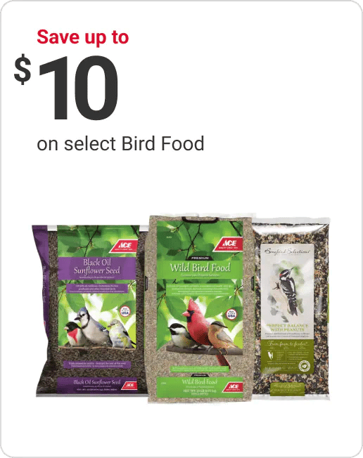 Save up to $10 on select Bird Food