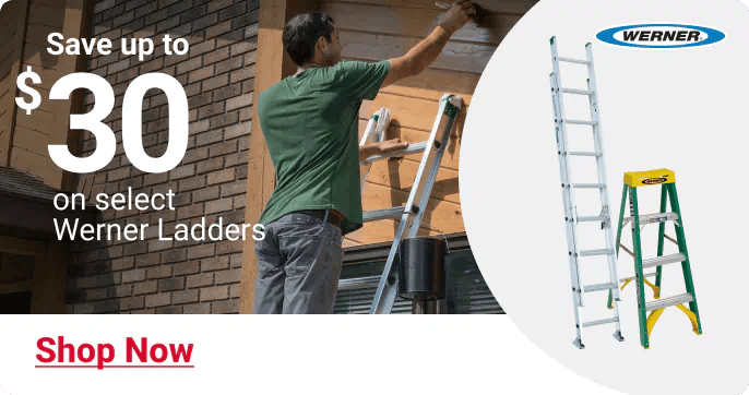 Save up to $30 on select Werner Ladders
