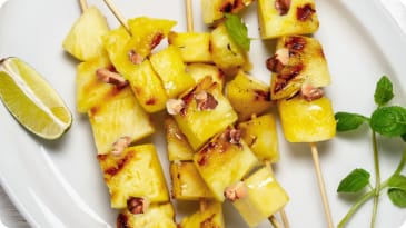 MMMM BABY! Crunchy Skewered Pineapple