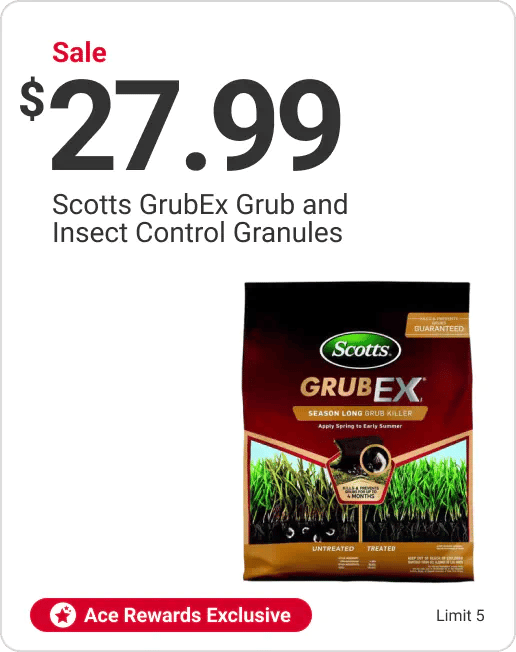 Ace Rewards Exclusive Sale $27.99 Scotts GrubEx Grub and Insect Control Granules