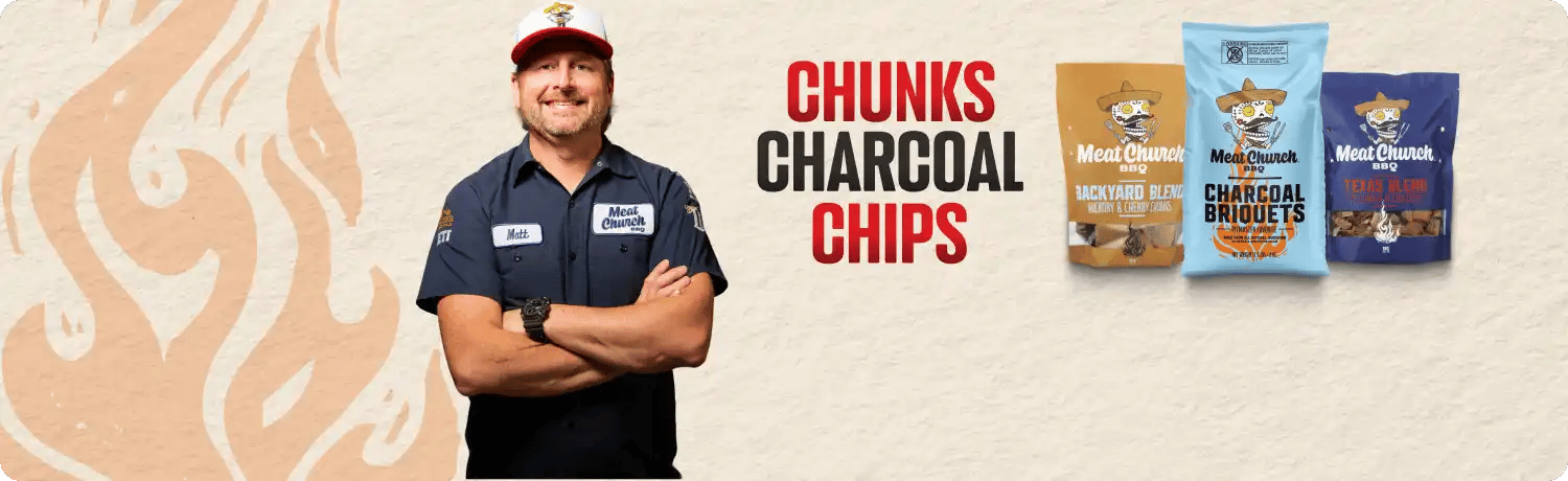 Meat Church BBQ - Chunks, Charcoals, Chips