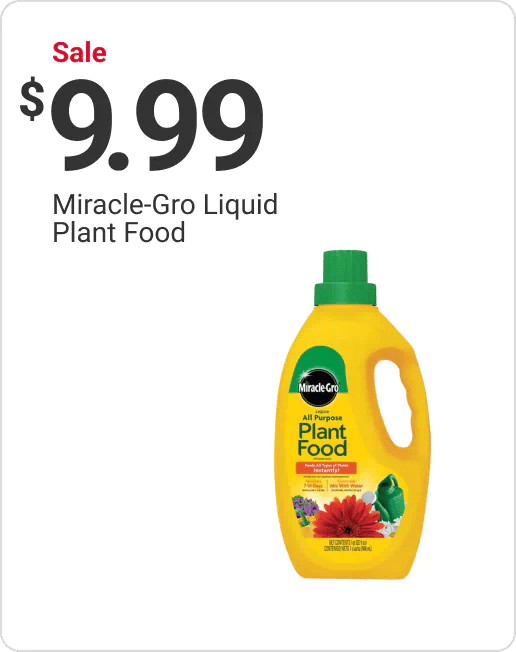 Sale $9.99 Miracle-Gro Liquid Plant Food