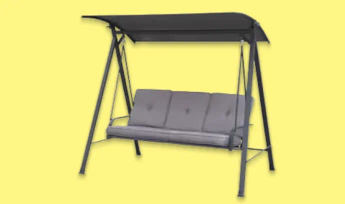Living Accents 3 Person Steel Bench Swing