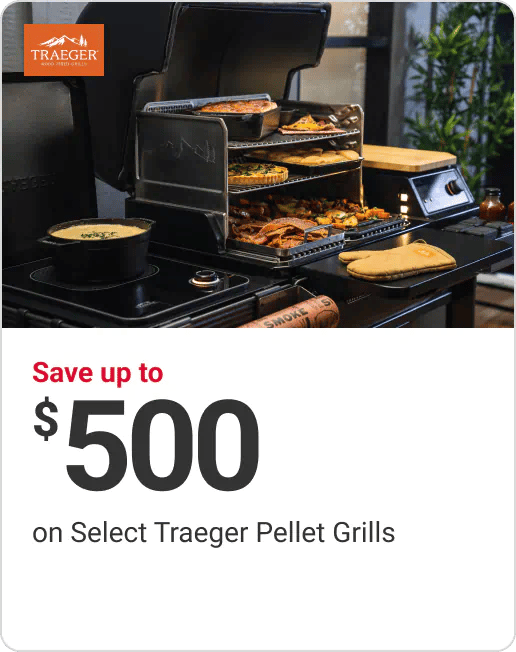 Save up to $500 on Select Traeger Pellet Grills