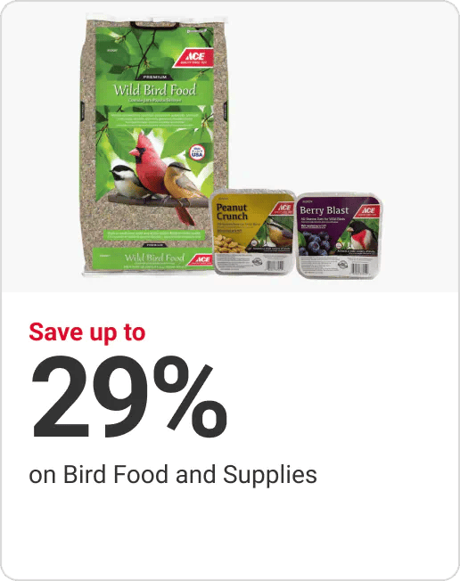 Save up to 29% on Bird Food and Supplies