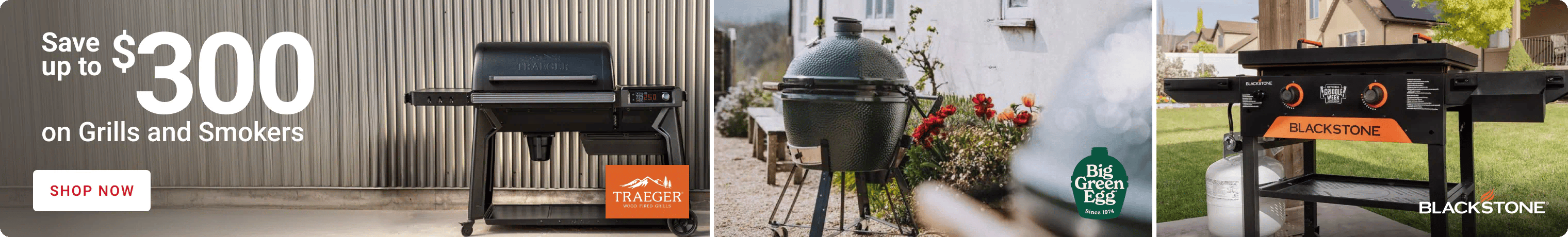Save up to $300 on Grills and Smokers