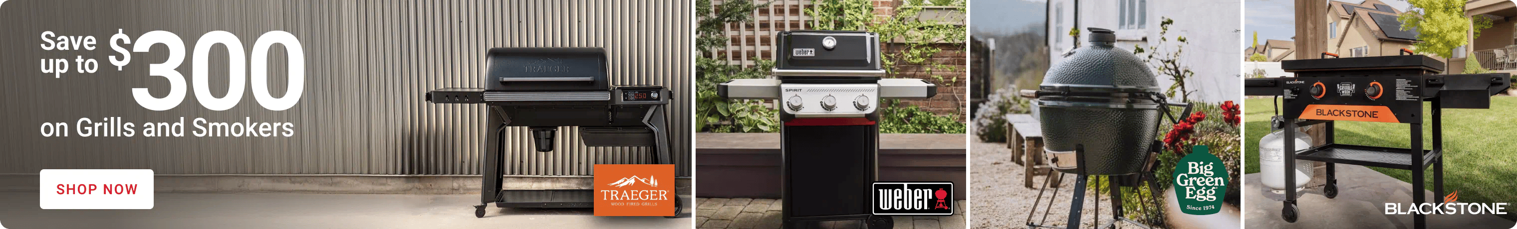 Save up to $300 on Grills and Smokers