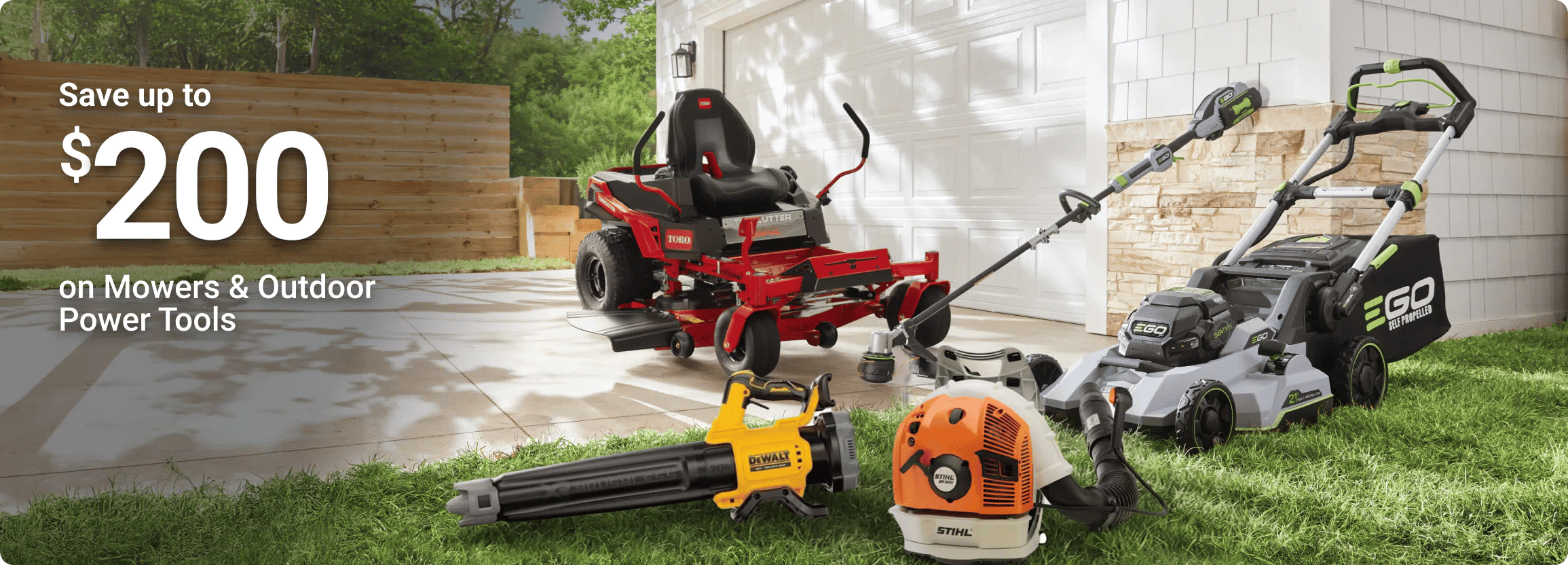 Save up to $500 on mowers and outdoor power tools