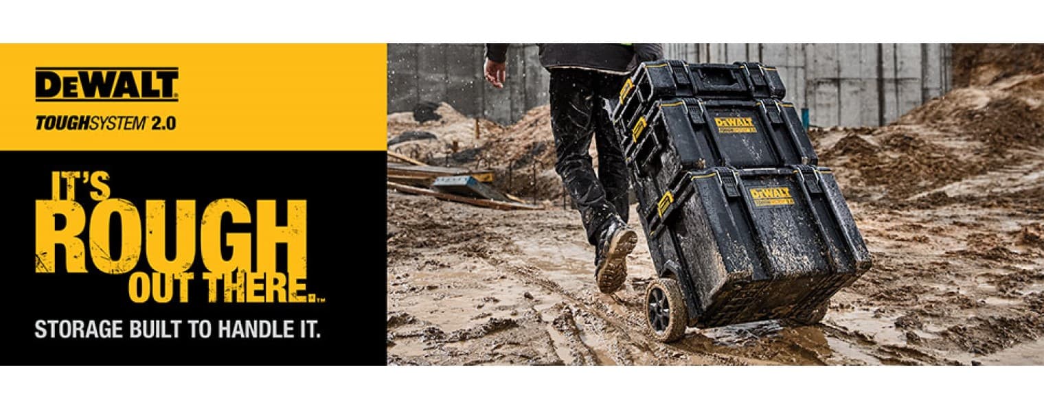 thumbnail image 2 of DEWALT TOUGH SYSTEM 2.0 Tool Box - IP65 Rated, 110 Lb Capacity, Auto-Connect Latches, Large Storage For Job Site 2 of 13