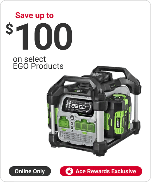 Save up to $100 on select EGO products