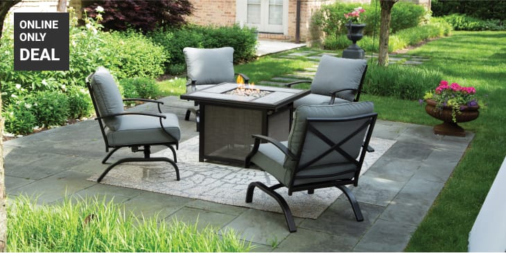 Living Accents Canzo 5 pc Black Fire Pit Set
