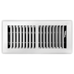 steel floor register in white