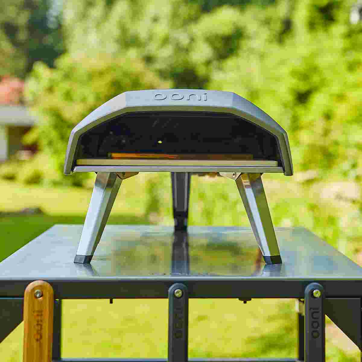 Ooni Koda 12 sitting on table outside
