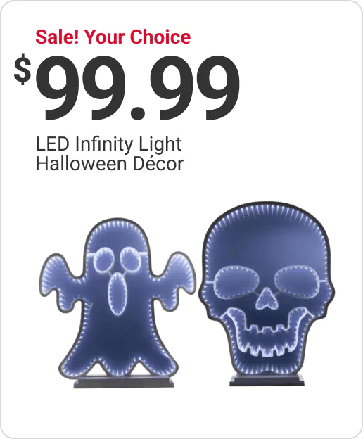 Sale! Your Choice $99.99 LED Infinity Light Halloween Décor