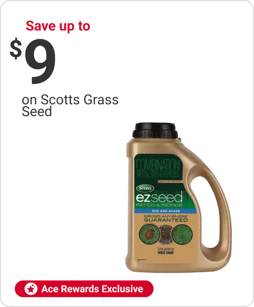 Ace Rewards Members Save up to $9 on Scotts Grass Seed