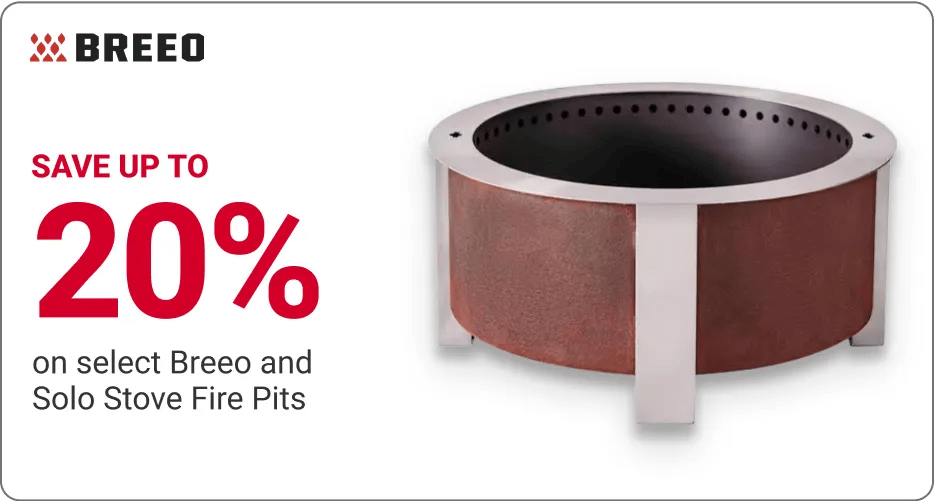 save up to 20% on select Breeo and Solo Stove fire pits