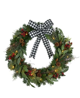Christmas wreaths and garland