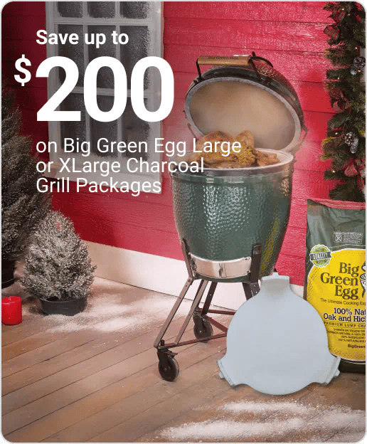 Save up to $200 on Big Green Egg Large or XLarge Charcoal Grill Packages