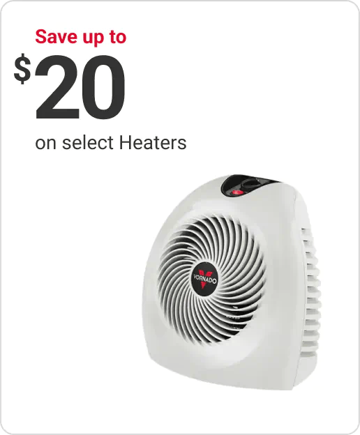 Save up to $20 on select Heaters
