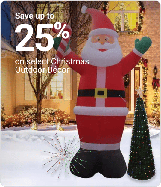 Save up to 25% on select Christmas Outdoor Decor