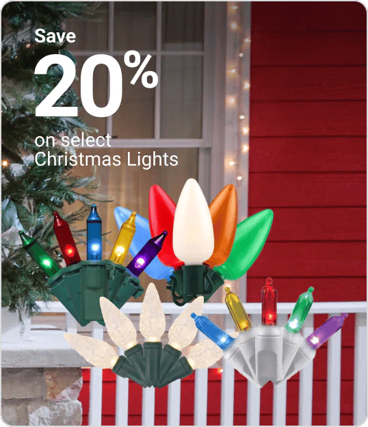 Save 20% on select Christmas Lights