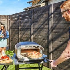 Ooni Volt oven outdoors