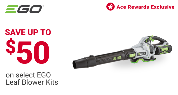 save up to $50 on select EGO Leaf Blower Kits