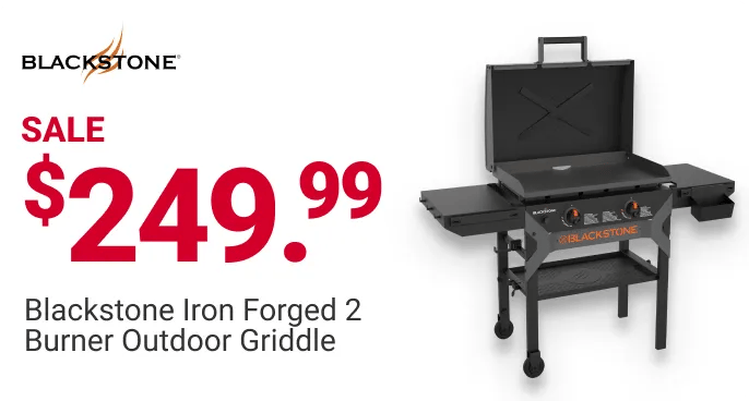 SALE | NEW LOW PRICE $249.99 Blackstone Iron Forged 2 Burner Outdoor Griddle