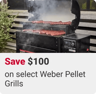 Save $100 on select Weber pellet grills