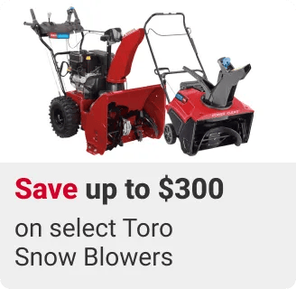 Save up to $300 on select Toro snow blowers