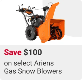 Save $100 on selecdt Ariens gas snow blowers