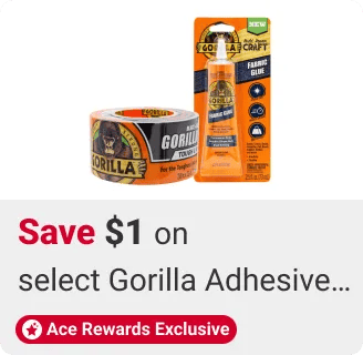 Save $1 on select Gorilla Adhesive and Tape