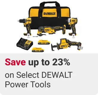 Save up to 23% on Select DEWALT Power Tools and Accessories