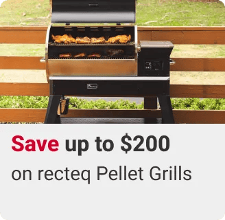 Save up to $200 on recteq pellet grills