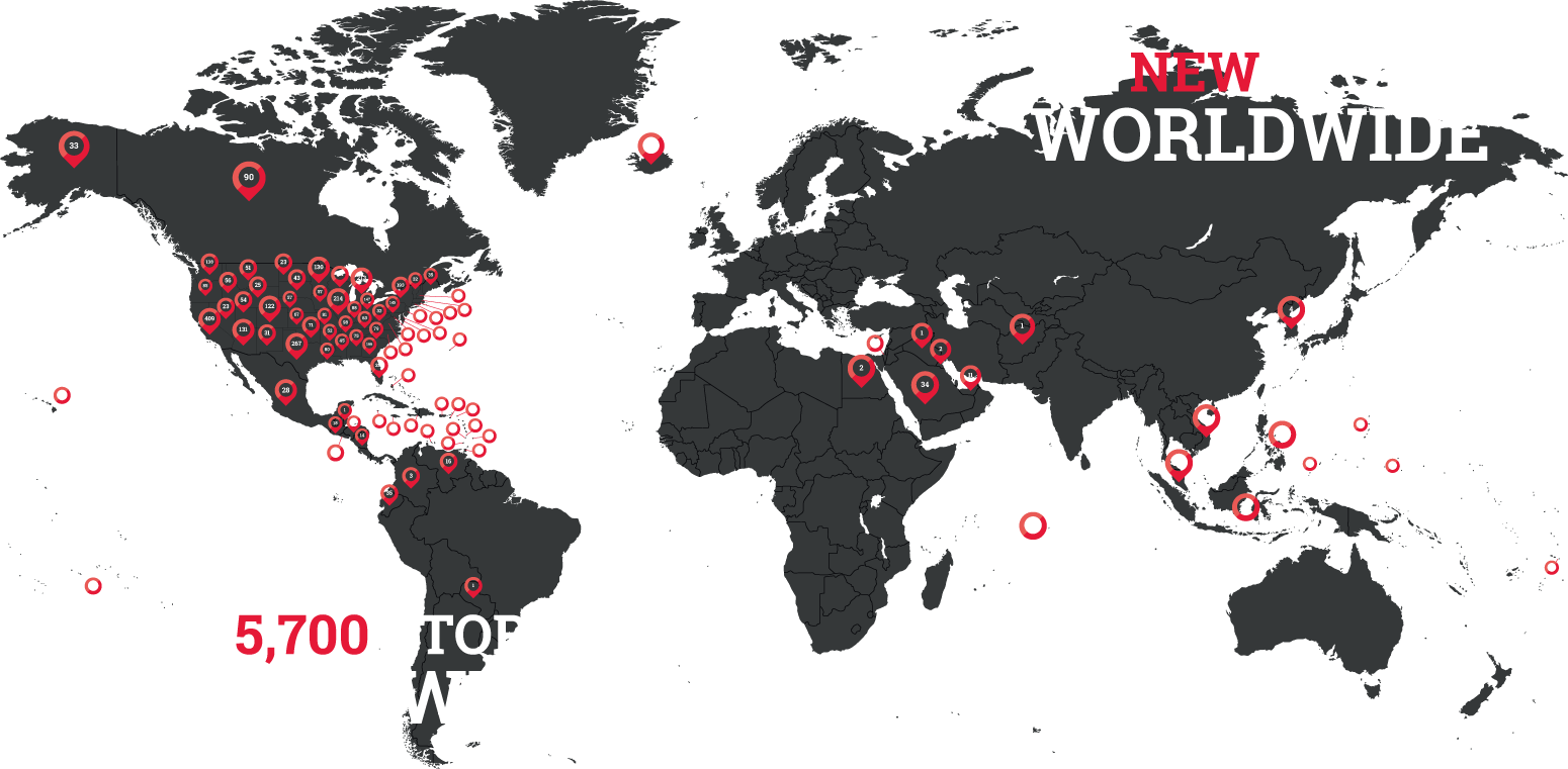 Over 5,700 Stores and Growing