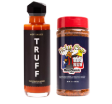 Truff hot sauce, holy cow BBQ rub