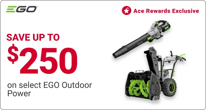 Save up to $250 on select EGO Outdoor Power. Online Only.