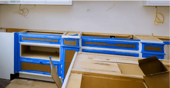How To Tape Cabinets Before Painting Them