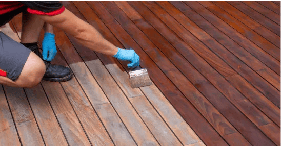 How to apply deck stain