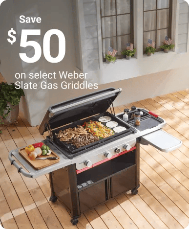 Save $50 on select Weber Slate Gas Griddles