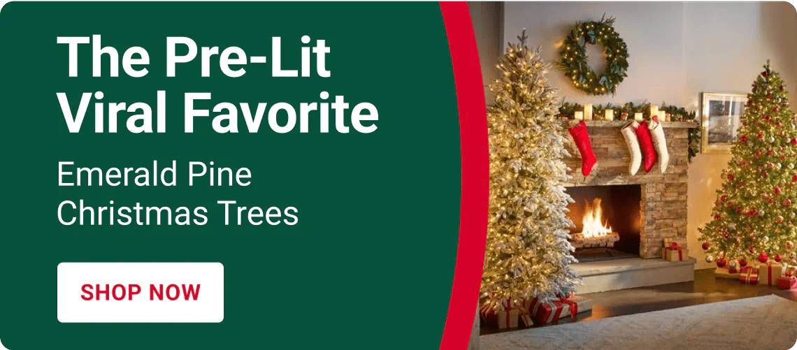 The Pre-Lit Viral Favorite - Emerald Pine Christmas Trees - Shop Now