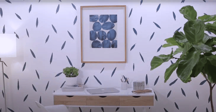 how to create a brush stroke accent wall