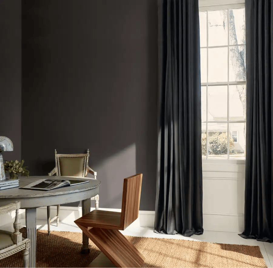 Room painted dark