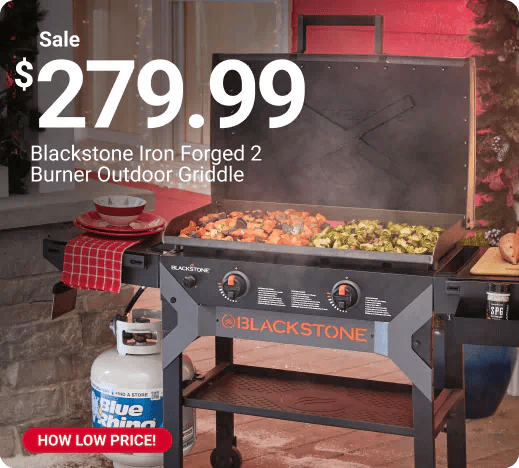 Sale $279.99 Blackstone Iron Forged 2 Burner Outdoor Griddle