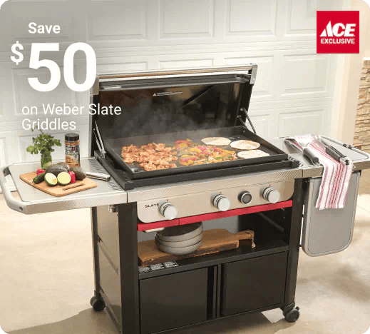 Ace Exclusive - Save $50 on Weber Slate Griddles