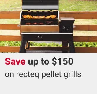 Save up to $150 on recteq pellet grills
