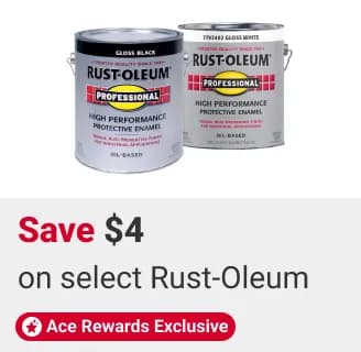 Ace Rewards Members Save $4 on select Rust-Oleum Gallons