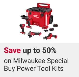 Save up to 50% on Milwaukee Special Buy Power Tool Kits