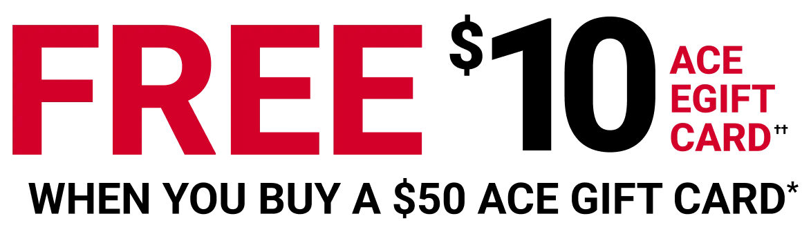Free $10 eGift When You Buy a $50 Ace Gift Card