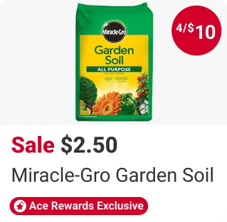 Ace Rewards Exclusive Sale 4/$10 Miracle-Gro All Purpose Garden Soil